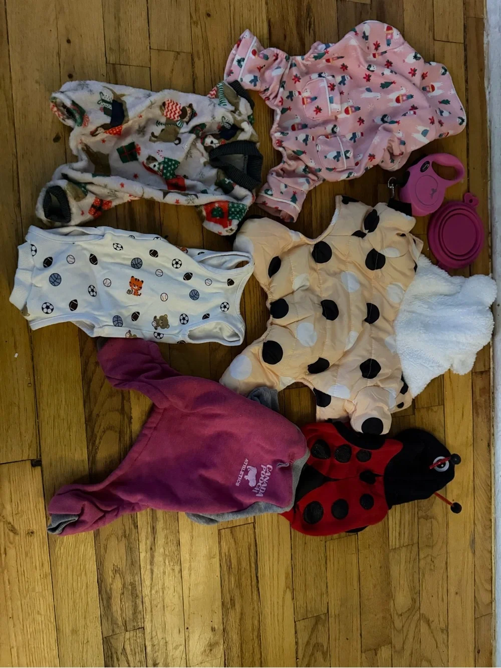 Baby Toddler Cozy Outfit Bundle - Pink, Cream, Red, White, Gray